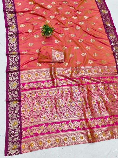 Vasthrlay Kanjivaram Banarasi Festival Unstitched Saree