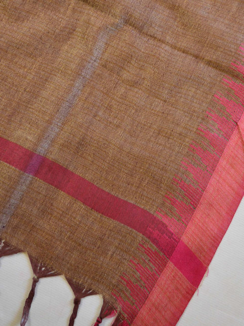 Vasthrlay Yellow Handwoven Unstitched Saree
