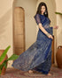Vasthrlay Georgette Embroidery Unstitched Yellow Saree