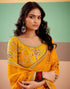 Vasthrlay Georgette Embroidery Unstitched Dark Green Saree