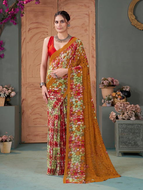 Vasthrlay Georgette Printed Saree
