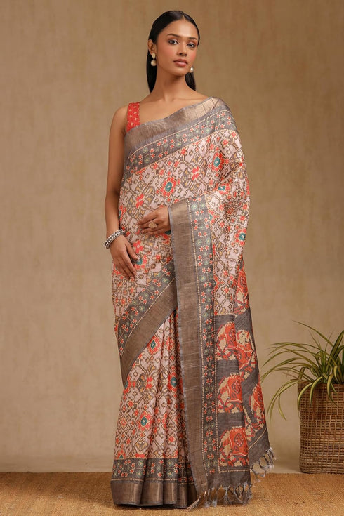 Vasthrlay Multicolour Pochampally Saree