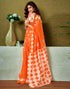 Vasthrlay Chanderi Printed Unstitched Blue Saree