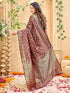 Vasthrlay Banarasi Weaving Pista Saree