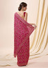 Vasthrlay Vichitra Embroidery Pink Ethnic Wear