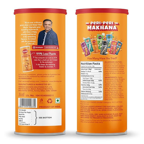 Farmley Roasted Peri Peri Flavored Makhana