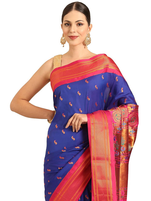 Vasthrlay Paithani Purple Saree