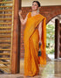 Vasthrlay Bandhani Printed Unstitched Yellow Saree