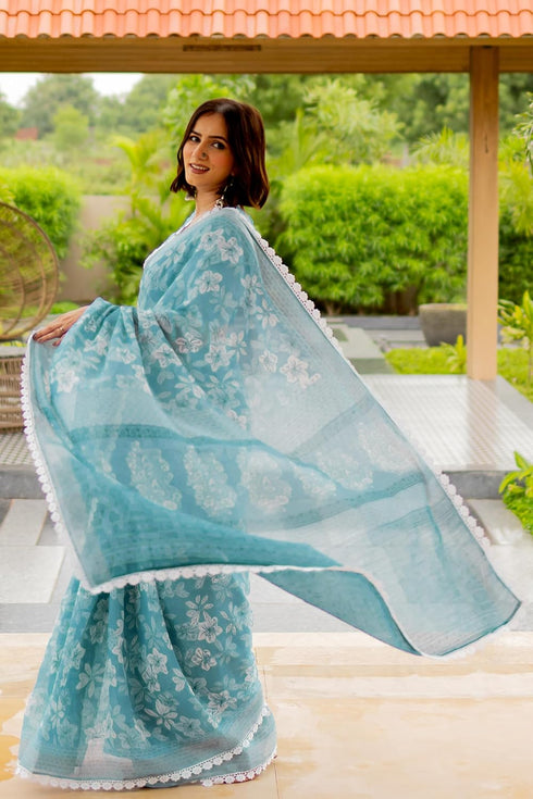 Vasthrlay Fashion Cotton Printed Dusty Ethnic Wear