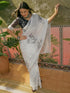 Vasthrlay Womens Printed Unstitched White Saree
