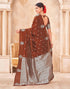 Vasthrlay Kanjivaram Jacquard Unstitched Mustard Saree