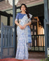 Vasthrlay Handwoven Printed Tasselled Saree