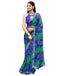 Vasthrlay Chiffon Bandhani Unstitched Green Saree