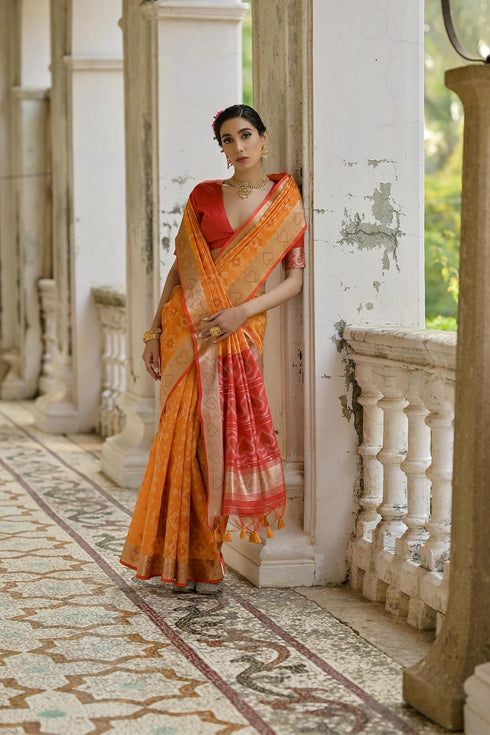 Vasthrlay Silk Saree Floral Patola Design
