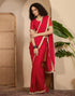 Vasthrlay Womens Unstitched Blouse Red Saree