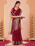 Vasthrlay Organza Jacquard Unstitched Light Green Saree