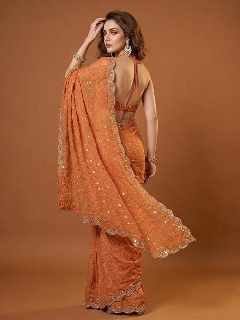 Vasthrlay Lavender Embroidery Saree