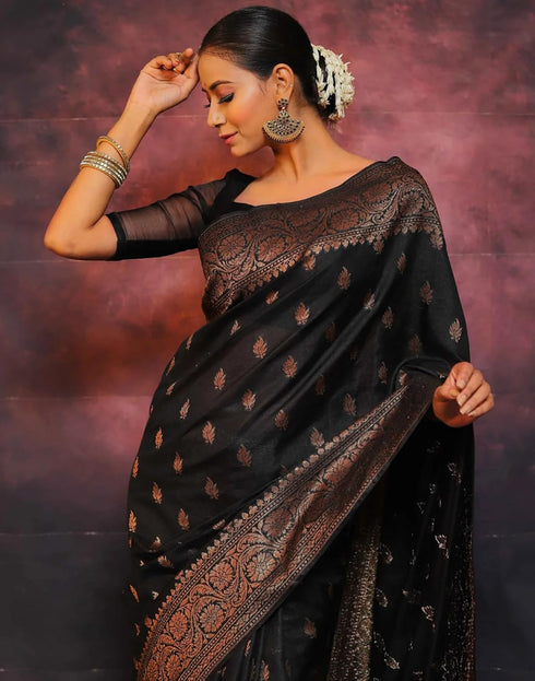 Vasthrlay Banarasi Kanjivaram Unstitched Teal Saree