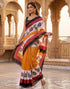 Vasthrlay Womens Printed Unstitched Olive Green Saree