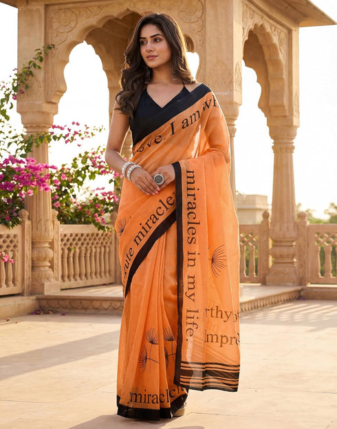 Vasthrlay Womens Printed Unstitched Purple Saree