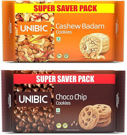 Unibic Cashew and Choco Chip Cookies Combo