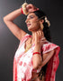 Vasthrlay Womens Banarasi Unstitched Off White Saree