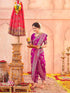 Vasthrlay Weaving Paithani Unstitched Teal Saree