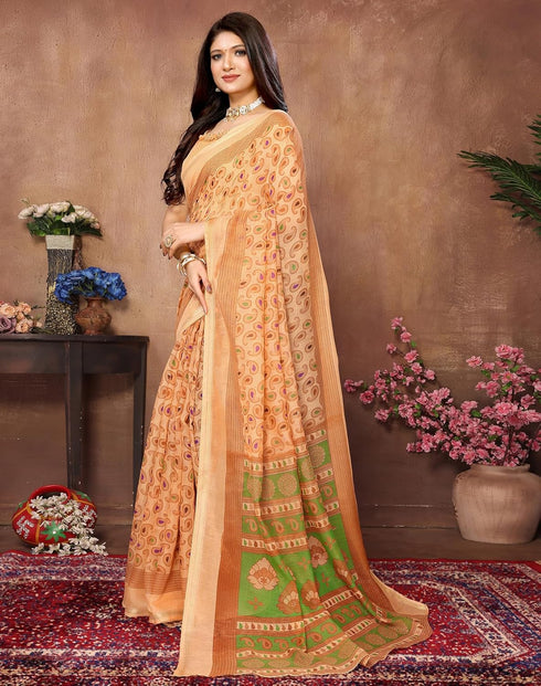 Vasthrlay Woven Linen Az Ys Colorful Vedanshi Parent Pista Ethnic Wear