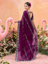 Vasthrlay Shimmer Chiffon Unstitched Maroon Saree