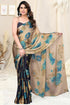 Vasthrlay Fashion Chiffon Printed Grey Ethnic Wear