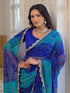 Vasthrlay Georgette Bandhani Green Saree