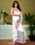 Vasthrlay Chanderi Printed Unstitched Blue Saree