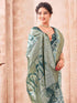 Vasthrlay Chanderi Banarasi Light Blue Saree With Unstitched Blouse Piece