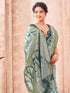 Vasthrlay Weaving Teal Saree
