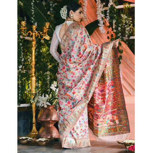 Vasthrlay Kanjivaram Unstitched Saree