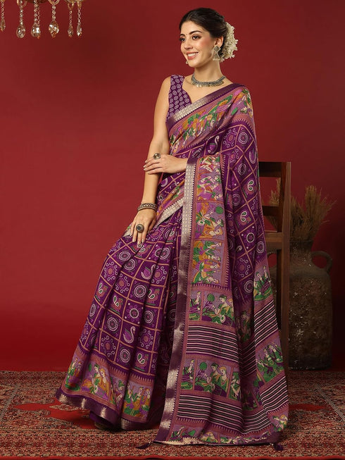 Vasthrlay Georgette Bandhani Unstitched 4322s217n Dark