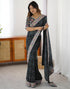 Vasthrlay Georgette Embroidery Unstitched Pink Saree