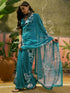 Vasthrlay Georgette Printed Unstitched Yellow Saree