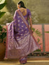 Vasthrlay Banarasi Weaving Unstitched Teal Saree