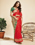 Vasthrlay Paithani Jacquard Unstitched Pink Saree