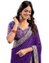 Vasthrlay Embroidery Traditional Unstitched Violet Saree