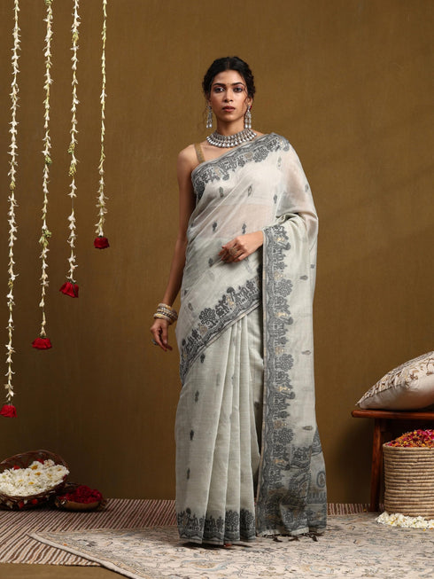 Vasthrlay Cotton Unstitched Saree