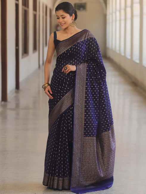 VasthrlayWedding Purple Saree