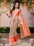 Vasthrlay Womens Printed Unstitched Multicolor Saree