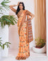 Vasthrlay Georgette Printed Unstitched Multicolor Saree