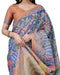 Vasthrlay Handloom Turquoise Paisley Saree
