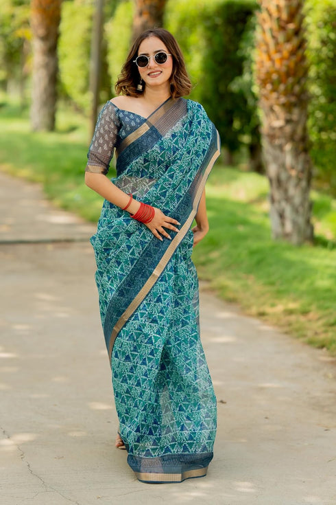 Vasthrlay Fashion Polyester Printed Dusty Ethnic Wear