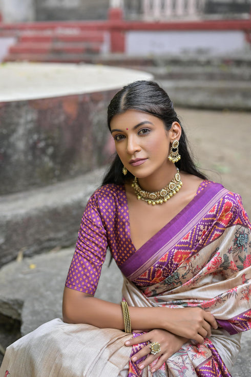 Vasthrlay Traditional Ghicha Madhubani