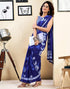 Vasthrlay Womens Printed Unstitched Dark Green Saree