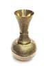 Brass Bidri Work Flower Vase (8-Inch, Polished)